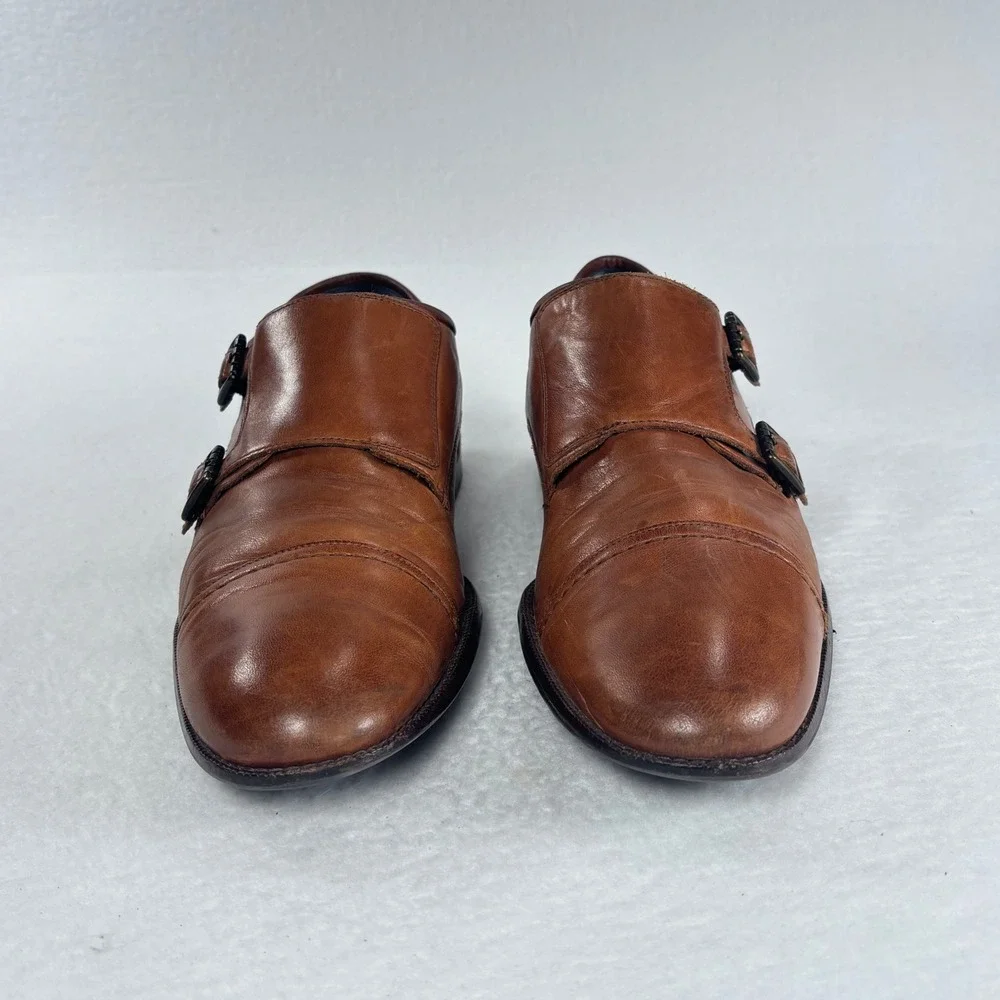 Cole Haan Monk Strap Dress Shoes Preppy Old Money Academia Leather 10.5 Heritage